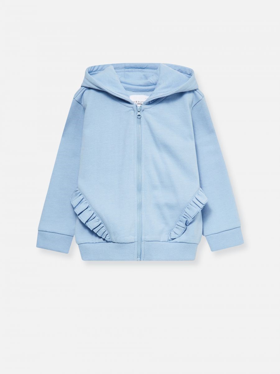 Statement for customers – children’s zipped hoodie with a frill, Sinsay