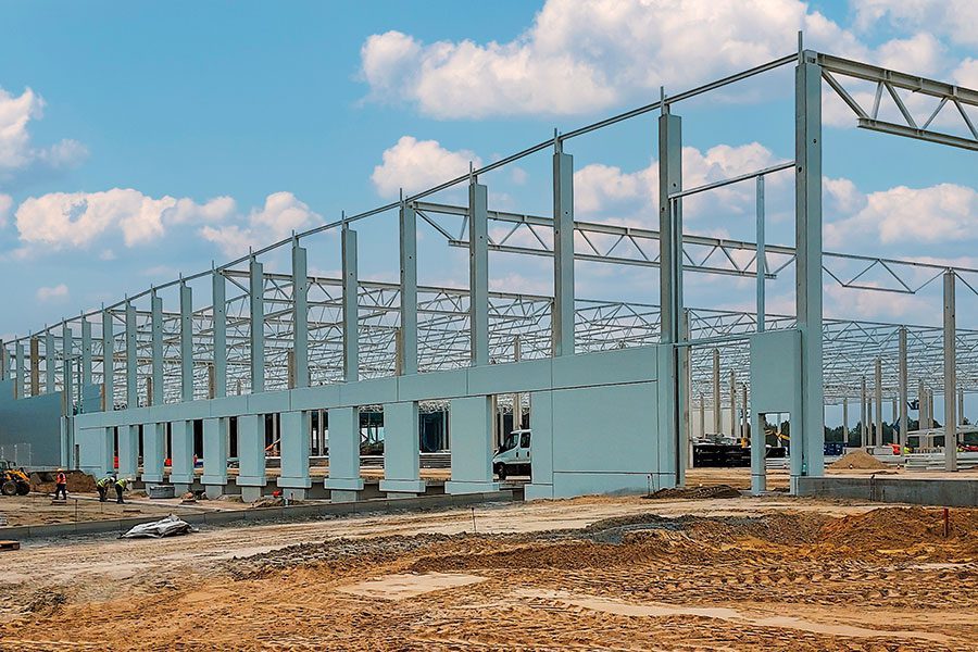 Construction of the new LPP e-commerce warehouse in the Podkarpacie region is halfway finished